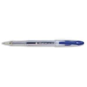 Image of 5 Star Office Roller Gel Pen Clear Barrel 1.0mm Tip 0.5mm Line Blue Pack 12