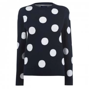 Image of Gant Polka Dot Crew Sweater - 433 Eve Blue