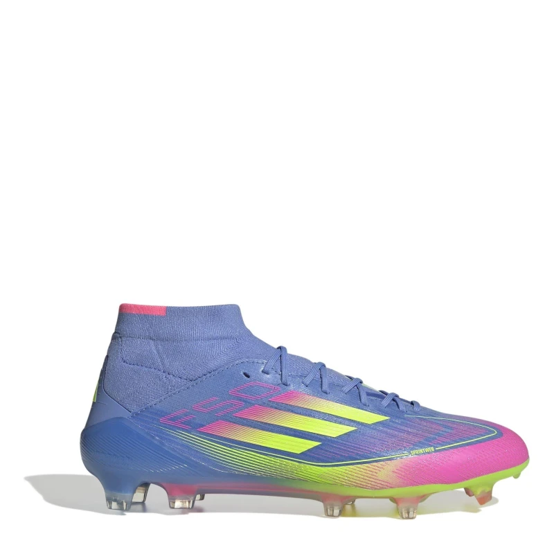 Image of adidas F50 Elite Firm Ground Football Boots Womens Blue/Lemon/Pink female 5 (38)
