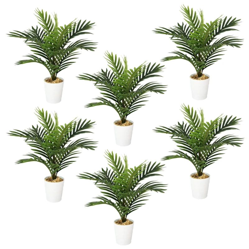 Image of N/A Pack of 6 x 50cm Artificial Mini Palm Tree
