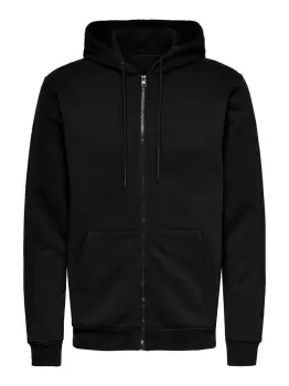 Image of ONLY & SONS Sweatshirt Hoodie Men Black