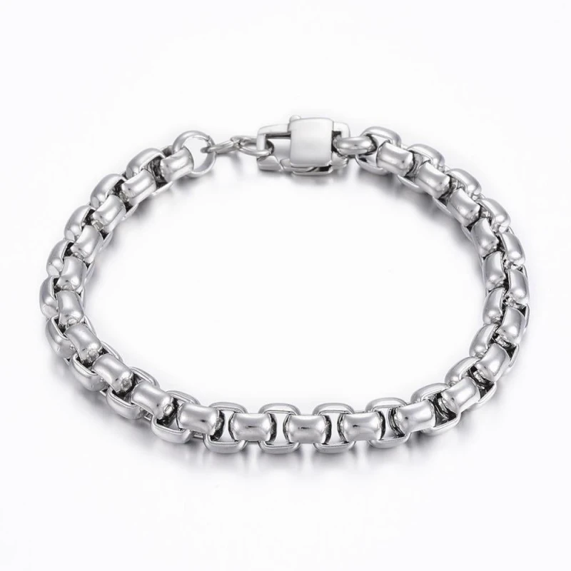 Image of Aye Do Gifts Mens Silver Box Chain Bracelet Ideal Birthday or Christmas Gift