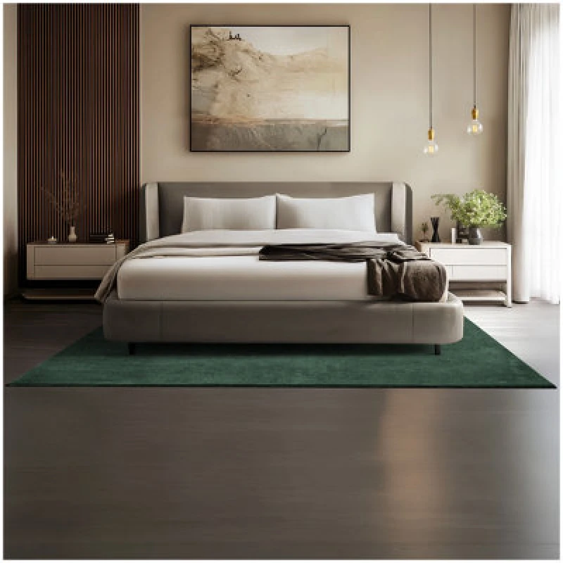 Image of Tectake Rug Zonelle - Short Pile And Ultra-Soft, Rectangular Or Round 160 X 230 Cm - Green