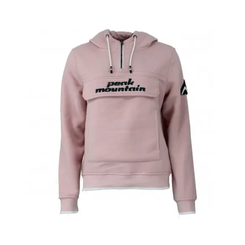 Image of Peak Mountain Womens fleece hoodie Peak Mountain Aflow Rose Female XL