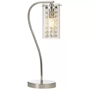 Image of Luminosa Russia Table Lamp Switched, E14, Polished Chrome, Crystal, Glass