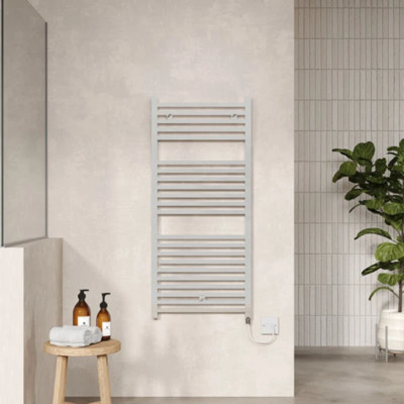 Image of Nuie Square Radiator 1110 X 500Mm (300W) Chrome, Silver HL151
