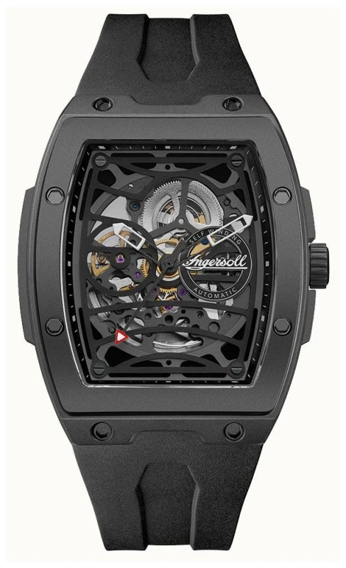 Image of Ingersoll I16201 THE RIM Automatic (42mm) Black Skeleton Watch