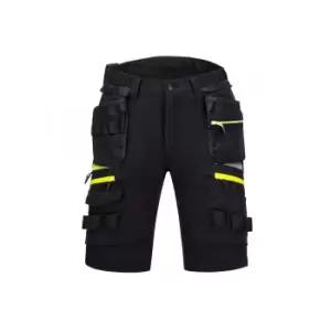 Image of Portwest Mens Detachable Holster Pocket Shorts (36R) (Black)