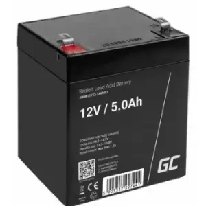 Image of Green Cell AGM27 VRLA 12 V 5 Ah AGM (W x H x D) 90 x 107 x 70 mm 6.35mm blade terminal High number of charge cycles, Maintenance-free