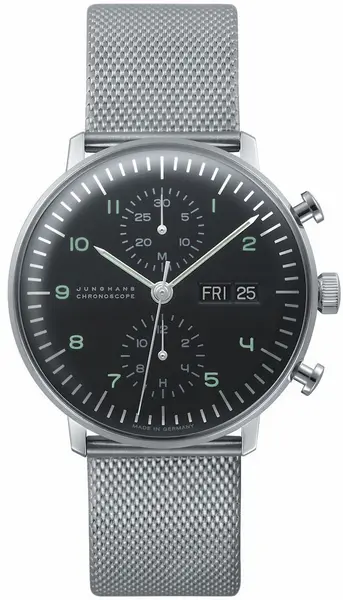 Image of Junghans Watch Max Bill Chronoscope - Black JGH-122