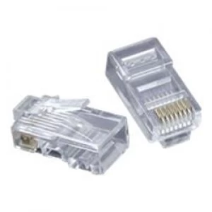 Image of C2G RJ45 CAT5e 8x8 Modular Plugs for Flat Stranded Cable (50Pk)