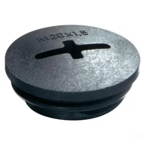 Image of Wiska 10064645 EVSG-ORD 25 Black Plastic Blind Plug with O-Ring