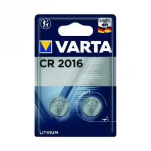 Image of Varta CR2016 Lithium Coin Cell Battery (Pack of 2) 06016101402