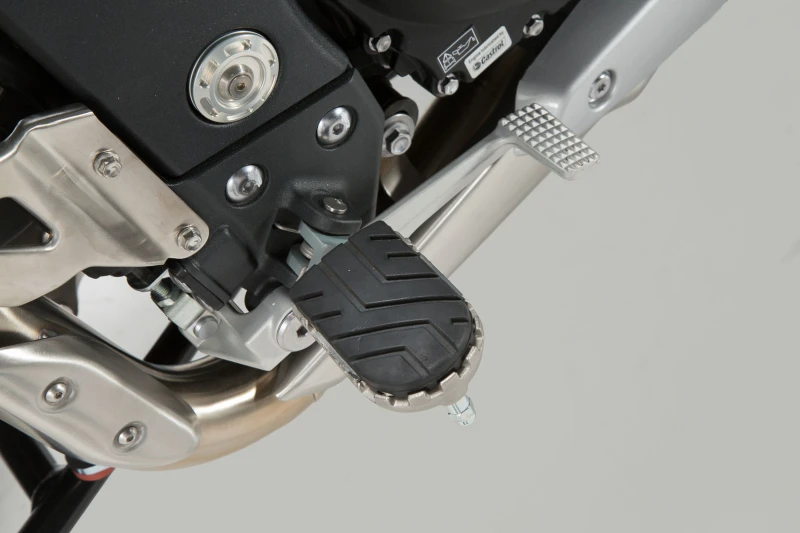 Image of SW-Motech ION footrest kit - Triumph Tiger 1050, BMW models., black-silver
