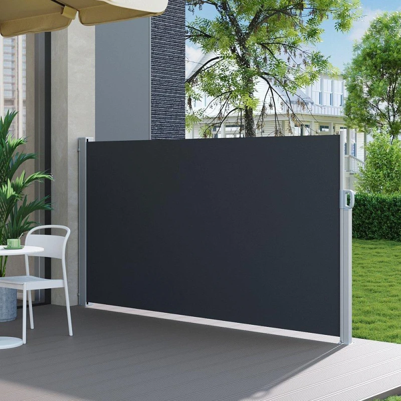 Image of Breeins Outdoor Retractable Privacy Side Awning Black unisex One size