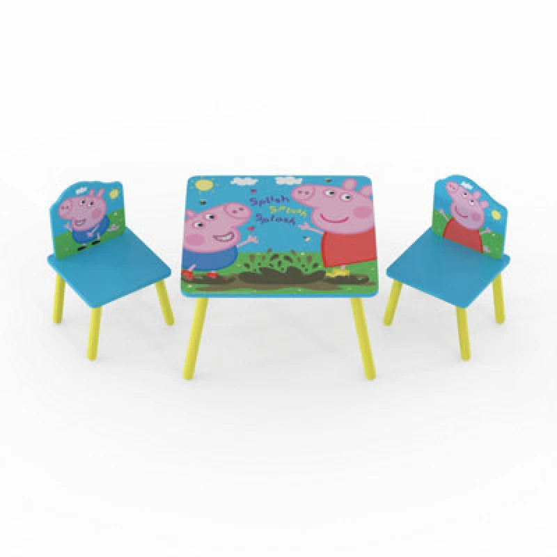 Image of Peppa Pig Table & Chairs, Blue PPTC