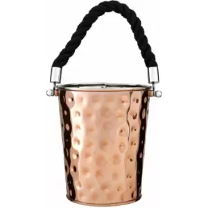 Image of Premier Housewares Small Copper Finish Party Bucket/ Wine Cooler Ice Buckets For Chilling And Cooling Wine Modern And Stylish Copper Finish Rope