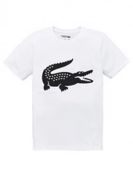 Image of Lacoste Sports Boys Short Sleeve Croc T-Shirt - White