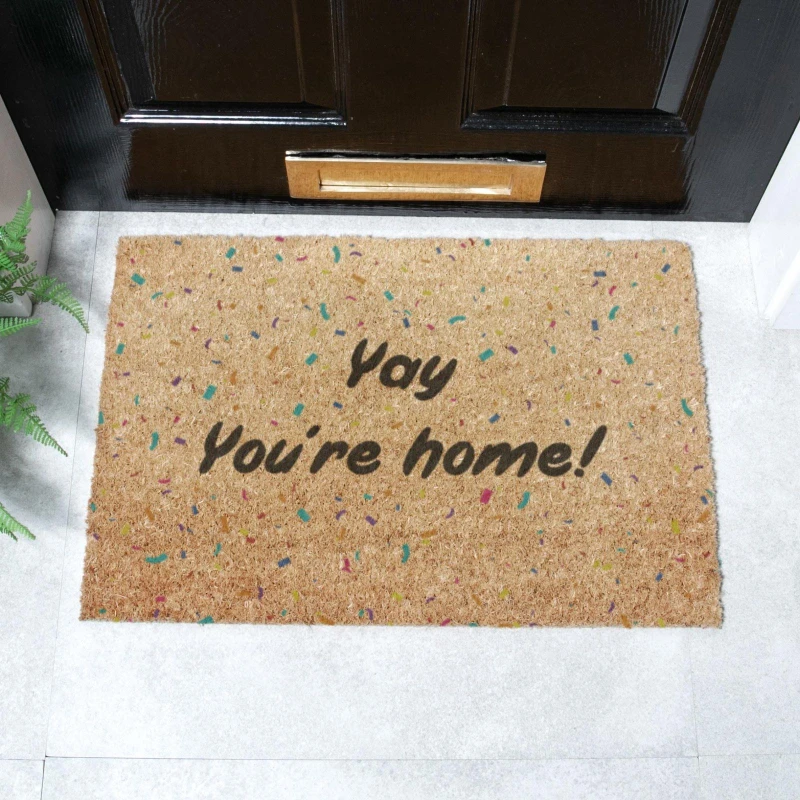 Image of Artsy Doormats Yay You're Home Doormat (60 X 40Cm)