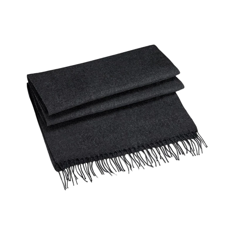 Image of Beechfield Beechfield Men Classic Woven Oversized Scarf in Charcoal Charcoal One Size Male 5063300061107