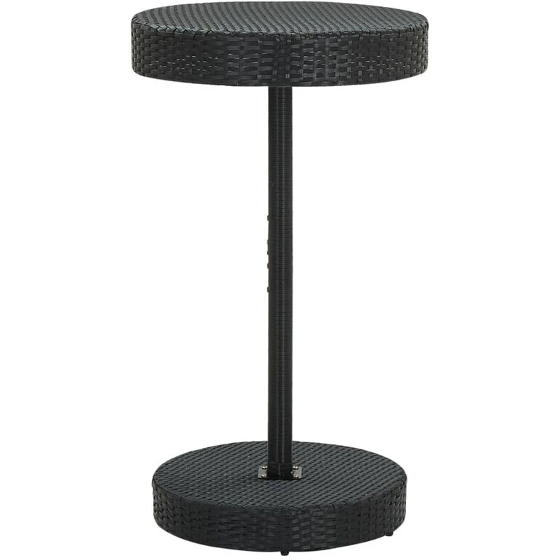 Image of VIDAXL Garden Table Black 60.5x106cm Poly Rattan vidaXL 8720286002926