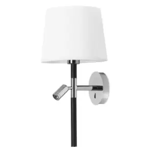 Image of LED 2 Light Indoor Wall Light Reading Lamp Chrome, E27