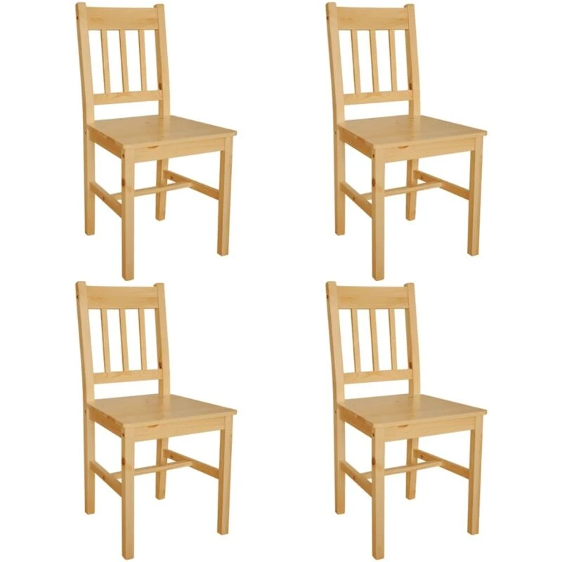 Image of 4 pcs Natural Colour Wood Dining Chair