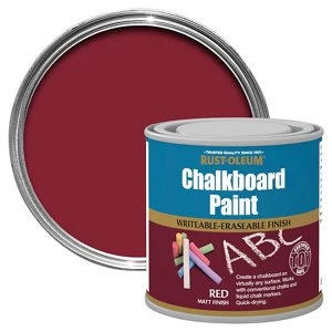 Image of Rust-Oleum Red Matt Chalkboard Paint 0.25L