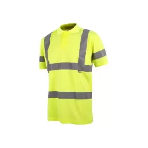 Image of Scan - SFTE04 Hi-Vis Polo Shirt Yellow - m (40in) scahvpsm