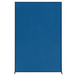 Image of Nobo Freestanding Room Divider Screen Impression Pro 1200mm x 1800mm x 300mm Felt, Metal Blue