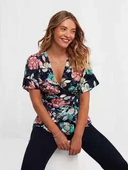 Image of Joe Browns Delightful Devore Top - Blue Size 16, Women