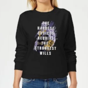 Image of Avengers The Strongest Will Womens Sweatshirt - Black