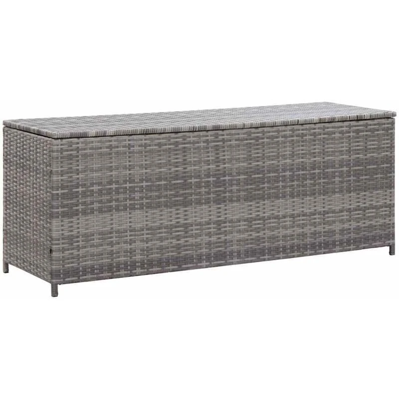 Image of VIDAXL Vidaxl - Garden Storage Box Grey 150x50x60cm Poly Rattan 8719883732077