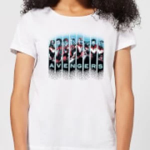 Image of Avengers: Endgame Character Split Womens T-Shirt - White