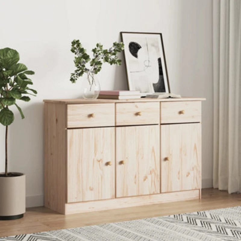 Image of Vidaxl Sideboard Alta 112X35X73cm Solid Wood Pine