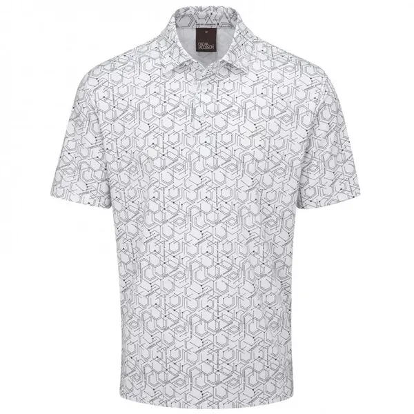 Image of Oscar Jacobson Hollow Polo - White - L
