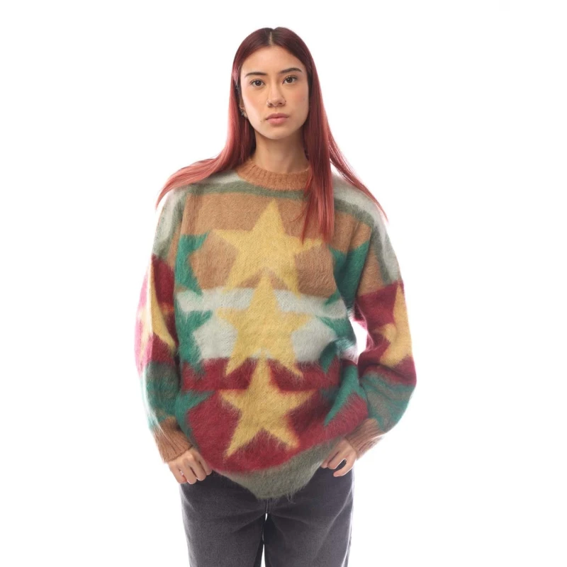 Image of Palm Angels Stars Sweater - Yellow Yellow 8
