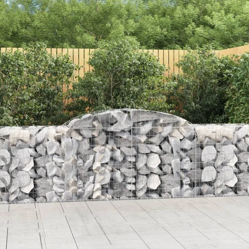 Image of VIDAXL Vidaxl - Arched Gabion Baskets 8 pcs 300x50x80/100cm Galvanised Iron 8720845572723