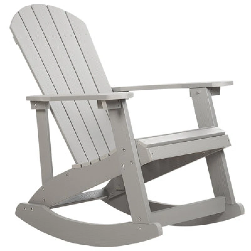Image of Beliani Garden Rocking Chair Adirondack Light Grey
