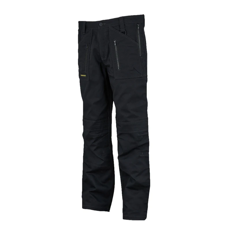 Image of Dunlop Zipper Work Trousers Mens Black male XS
