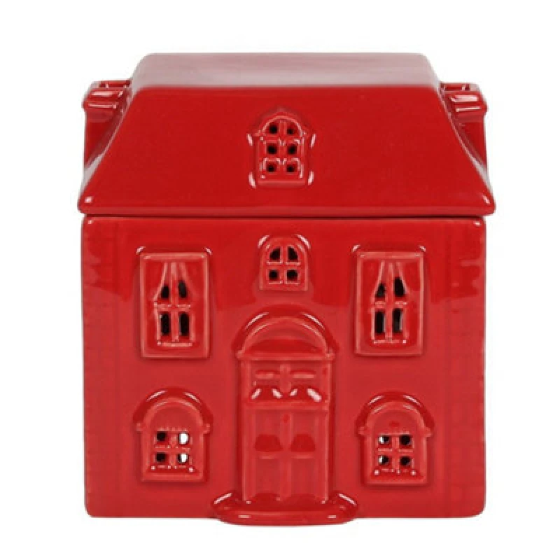 Image of Something Different Something Different Ceramic House Oil Burner in Red Red One Size Unisex 5059699773011