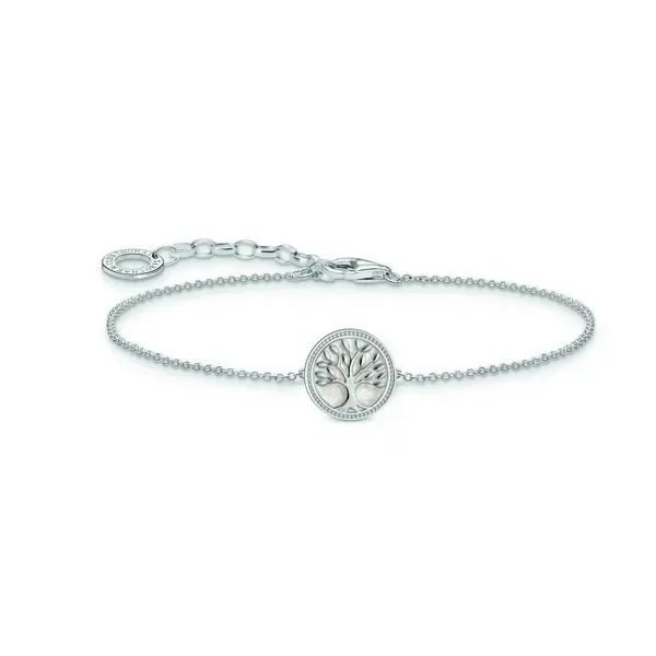 Image of Thomas Sabo Sterling Silver Basics Silver Enamel Bracelet A2160-007-21