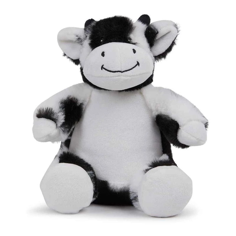 Image of Mumbles Printme Cow Plush Toy in Black Size: Medium Black Unisex M
