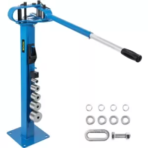 Image of VEVOR Compact Bender Metal Manual Floor Type 7 Dies 1-3" Fabrication Metal Pedestal Solid Handle Telescoping Mountable 117.2cm Handle Rod Tube for