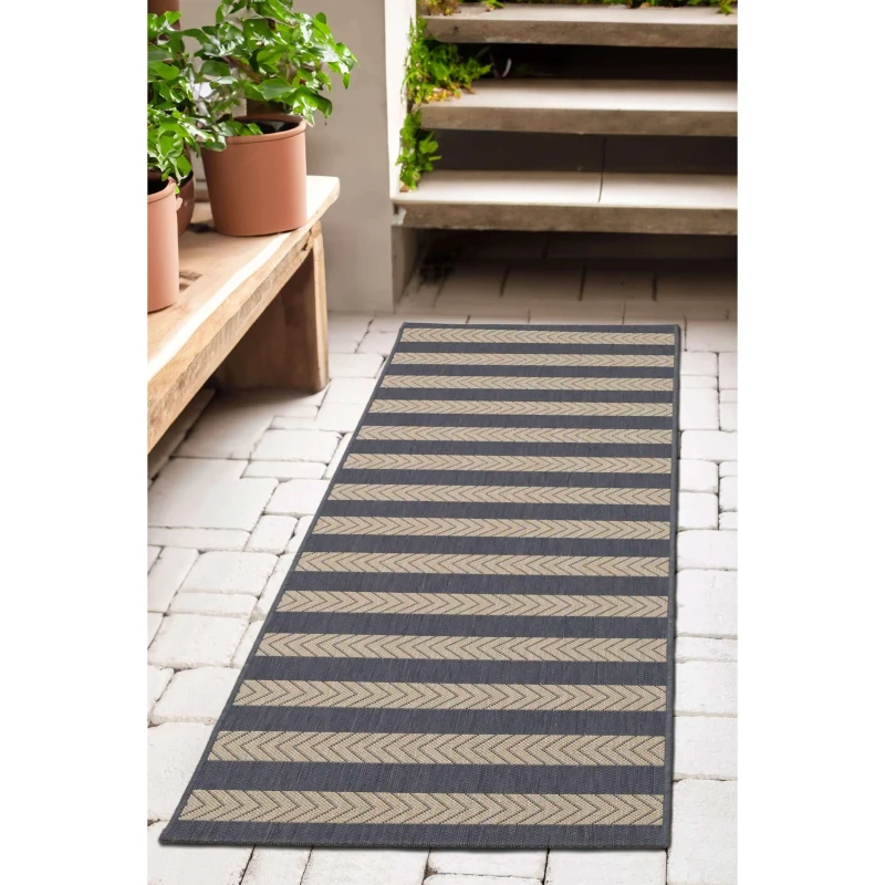 Image of Homemaker Eden Stripe runner Denim Denim unisex 67x200cm