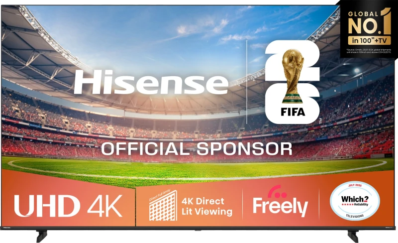 Image of Hisense A6QTUK 85" Smart 4K Ultra HD TV 85A6QTUK Black