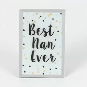 Image of Celebrations Best Nan Ever Glass Plaque