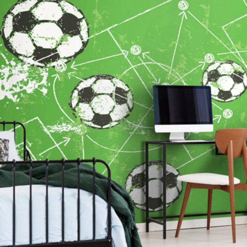 Image of Origin Murals Football Grunge Texture Green Paste The Wall Mural 350Cm Wide X 280M High