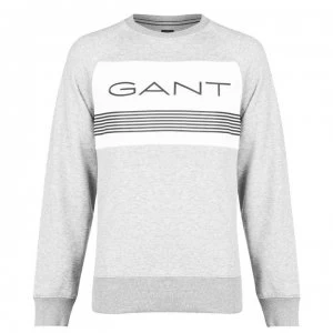 Image of Gant Stripe Sweatshirt - Grey Marl 093