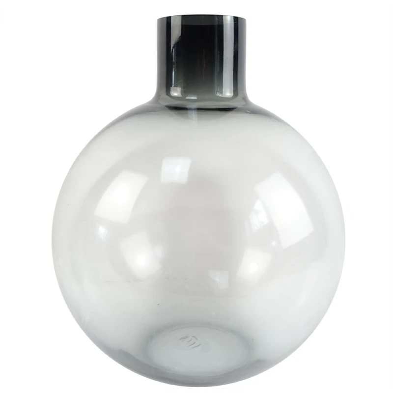 Image of Leaf 40cm Grey Smoke Bottle Glass Vase Grey